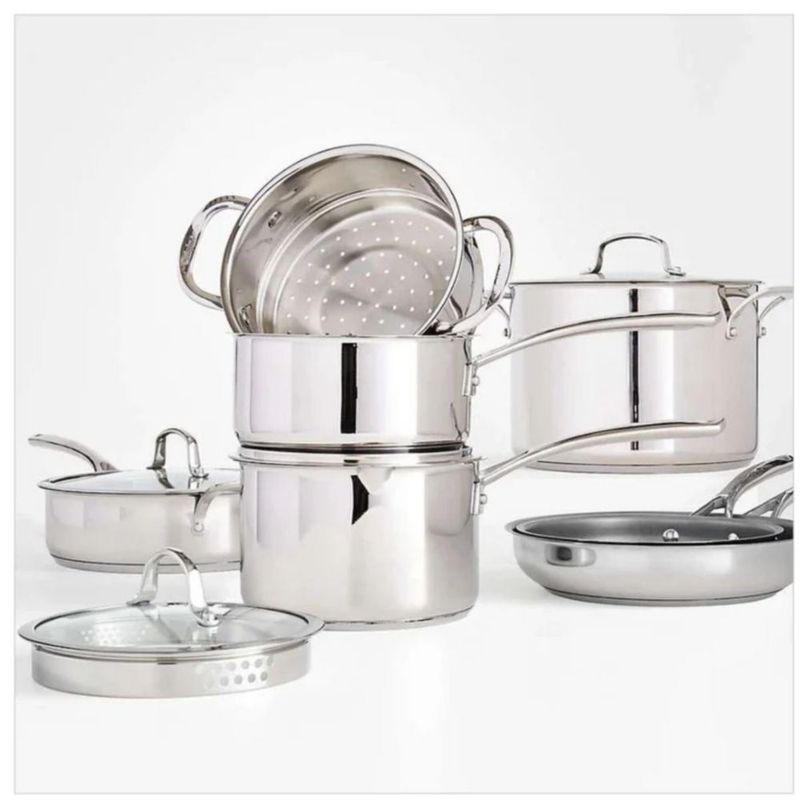 Batería de Cocina Cuisinart Forever Stainless 11 Piezas Gris 95-11ES
