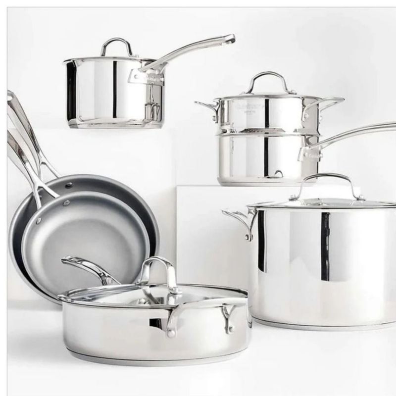 Batería de Cocina Cuisinart Forever Stainless 11 Piezas Gris 95-11ES