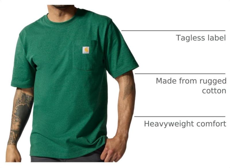Camiseta Carhartt K87 North Woods Heather Grande Alta
