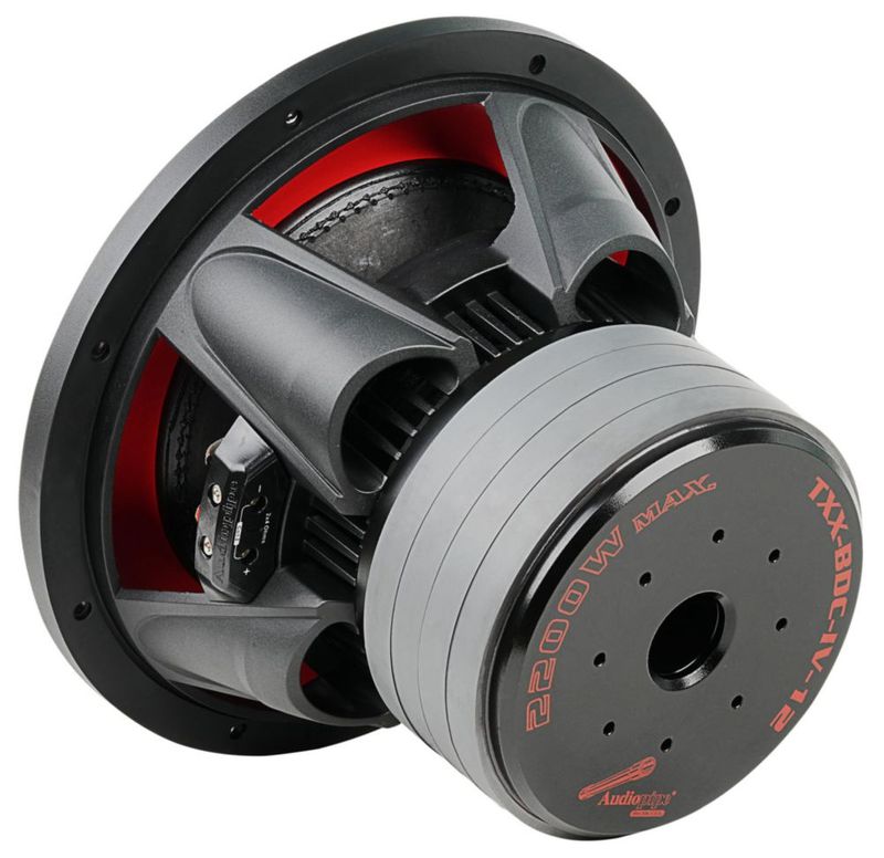 Subwoofer Audiopipe 30 cm 2200 W 4 Ω Apilado Cuádruple
