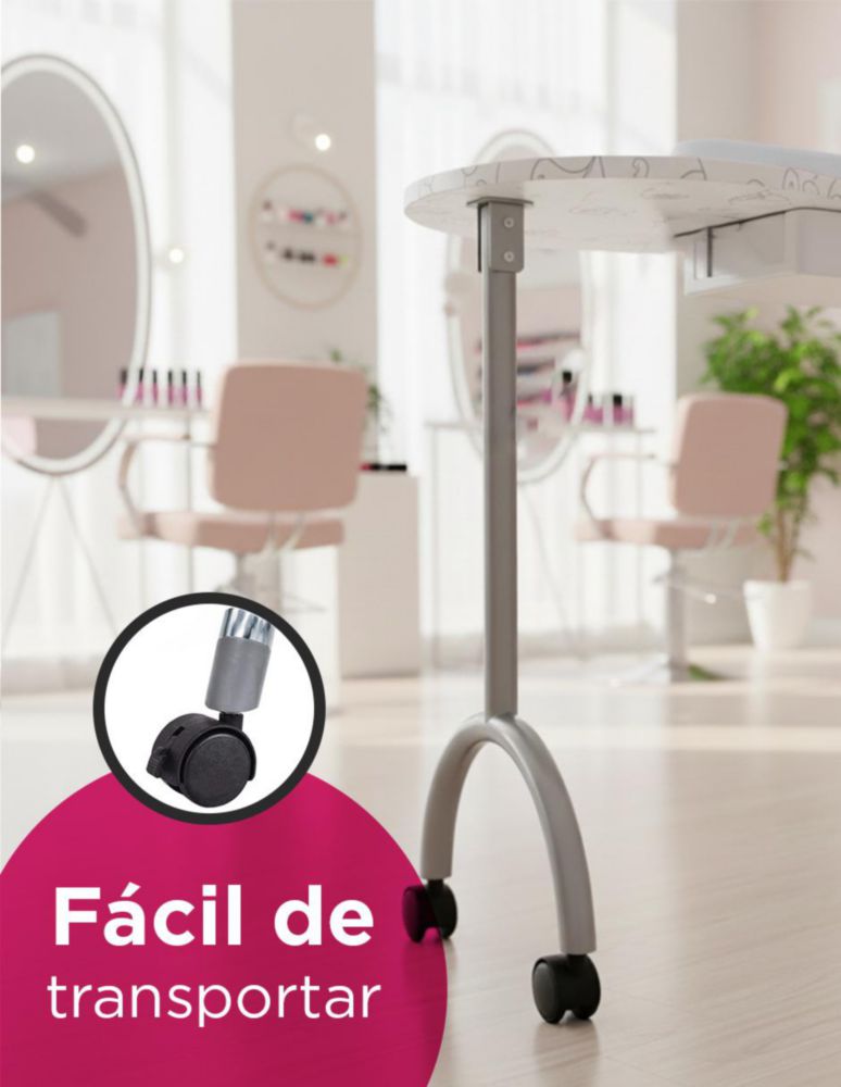 Mesa para Uñas Baku Blanca Profesional VANLIG | Elegante, Compacta y Súper Funciona