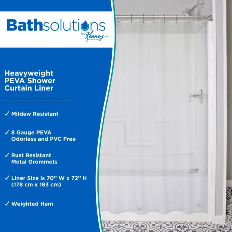 Cortina de ducha Kenney KN61455 180 x 183 cm impermeable