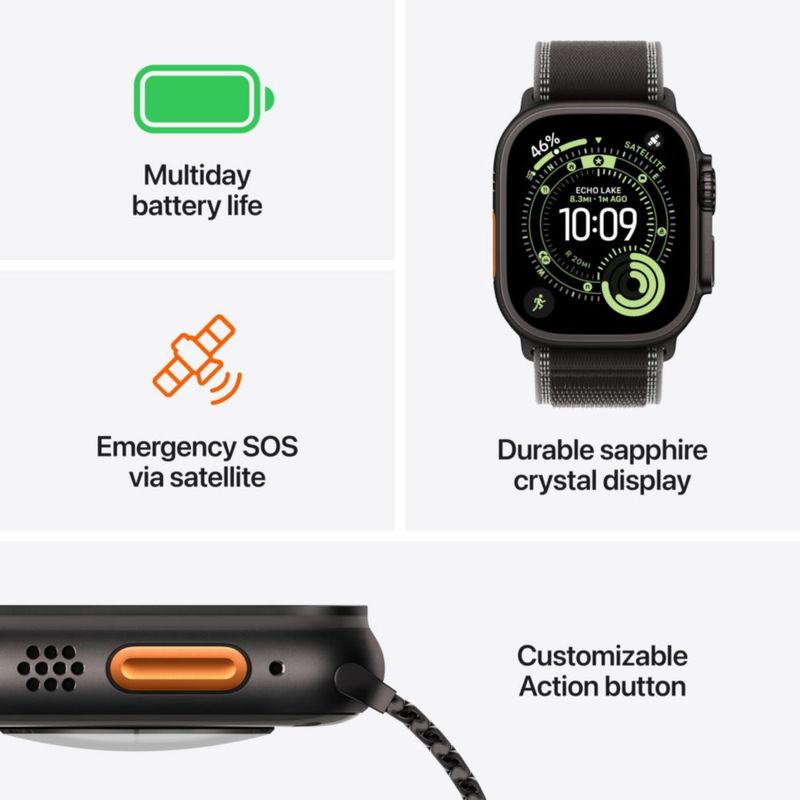 Smartwatch Apple Watch Ultra 3 49 mm GPS Celular Titanio