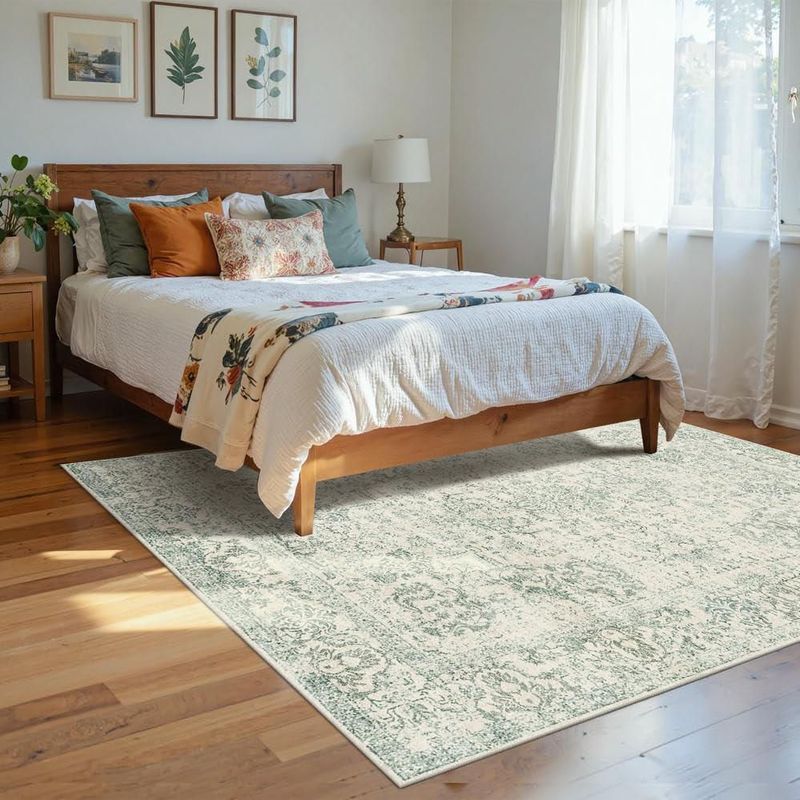 Alfombra Rugxara 122x183 cm Boho Lavable Verde