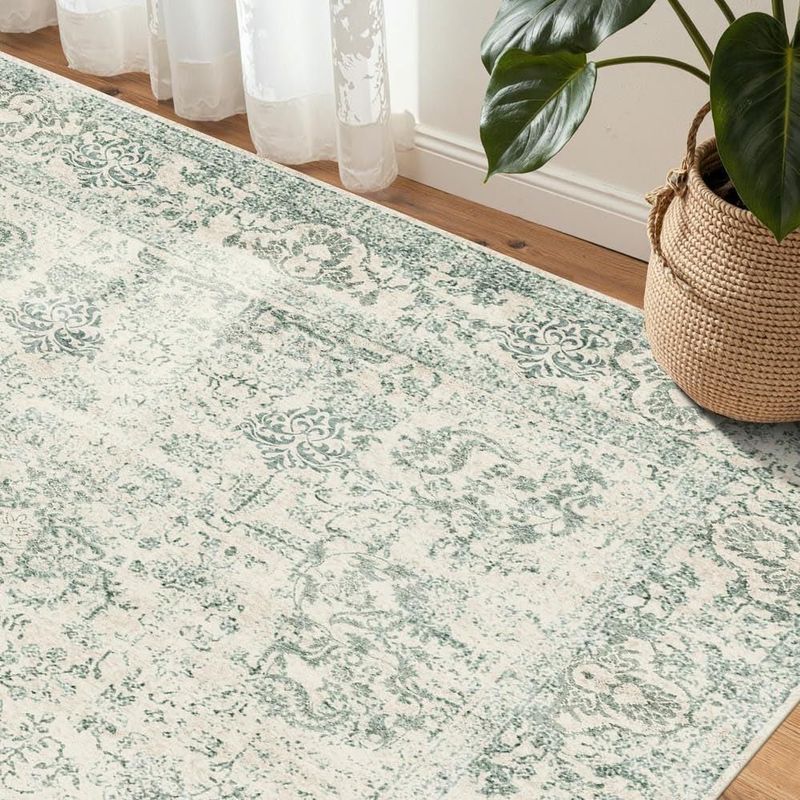 Alfombra Rugxara 122x183 cm Boho Lavable Verde