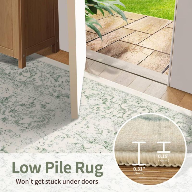 Alfombra Rugxara 122x183 cm Boho Lavable Verde