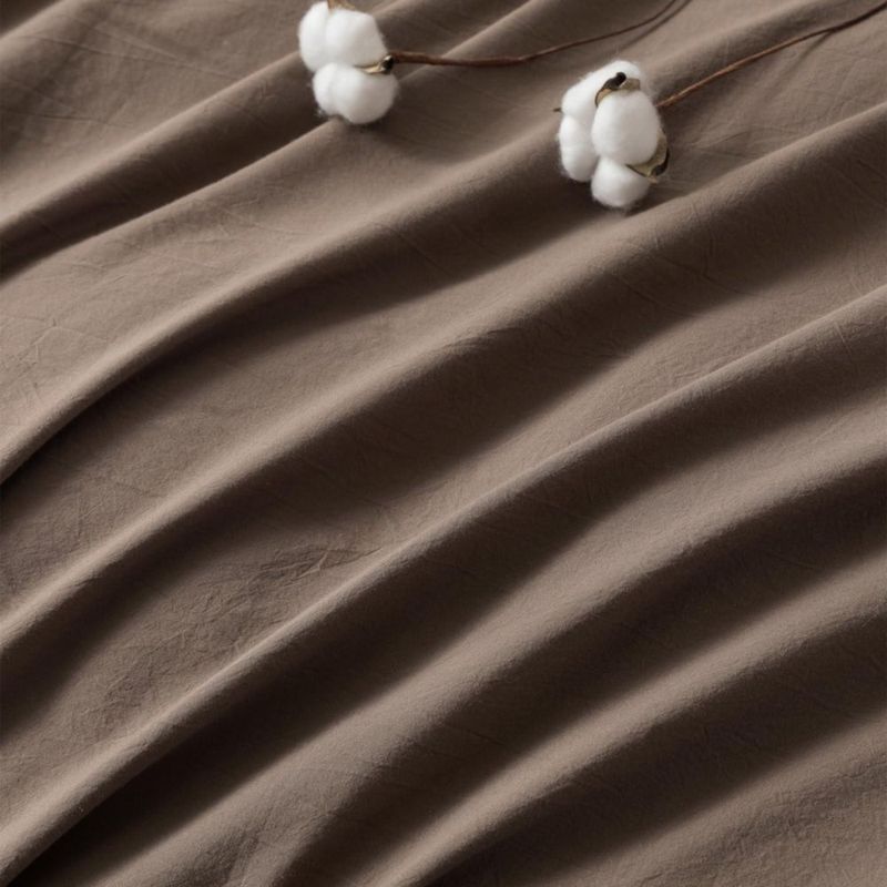 Juego de funda de edredón BDEAR California King Marrón chocolate claro 3 piezas