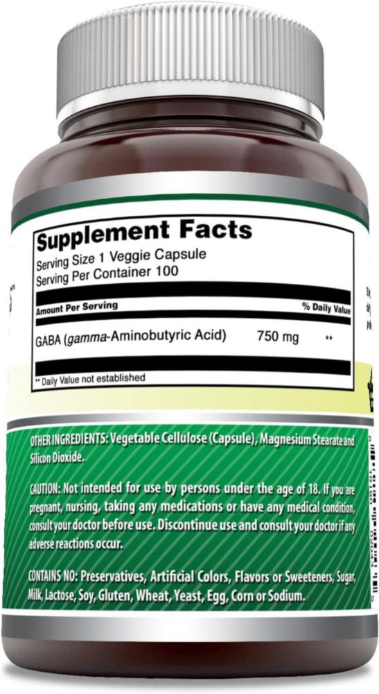 Amazing Formulas Gaba Fortalecimiento Sistema Inmune 100caps Sin Sabor