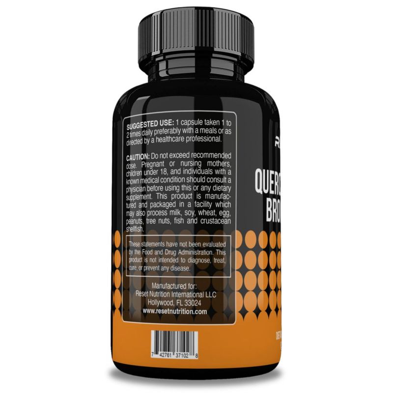 Reset Nutrition Quercetin Bromelain Sistema Inmune 60 Cáps Sabor Sin Sabor