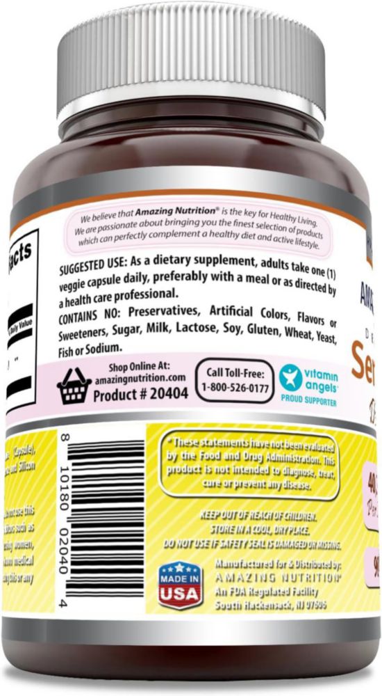 Amazing Formulas Serrapeptase 40000 Iu 90 Cápsulas Sabor Sin Sabor