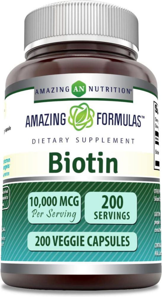 Amazing Formulas Biotin 1000mcg Salud Cabello Uñas 200caps Sabor Sin Sabor