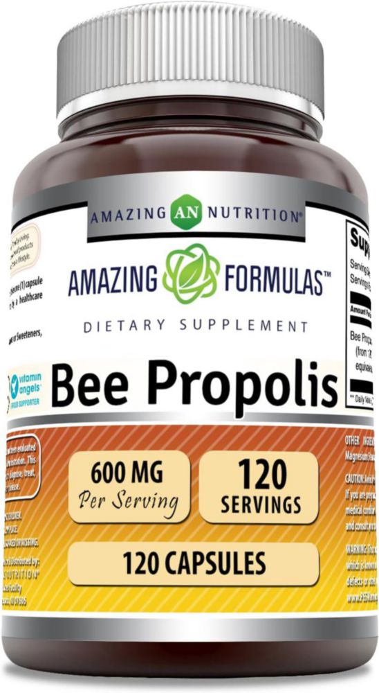 Amazing Nutrition Bee Propolis 600mg Sistema Inmune 120 Cáps Sin Sabor