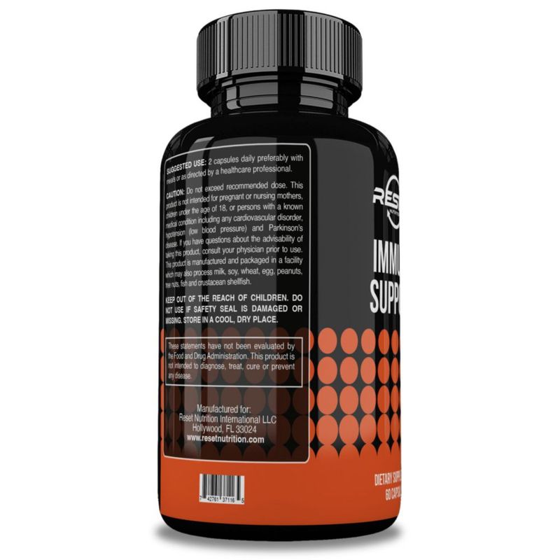 Reset Nutrition Immune Support Salud Inmunológica 60 Cáps Sin Sabor