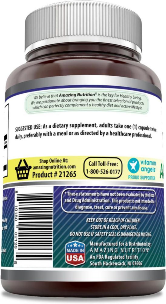 Amazing Formulas Alpha Lipoic Acid 600 Mg 120 Cápsulas Sin Sabor