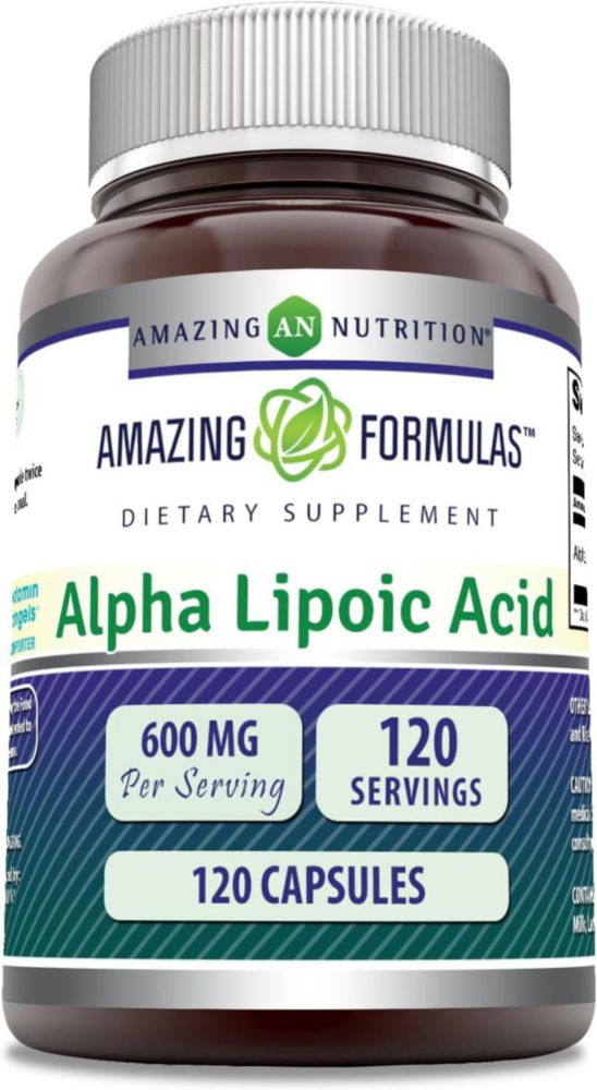 Amazing Formulas Alpha Lipoic Acid 600 Mg 120 Cápsulas Sin Sabor