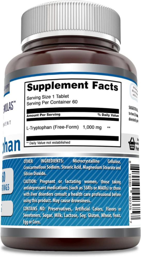 Amazing Nutrition - Amazing Formulas L-tryptophan 60 Tabltes Sin Sabor