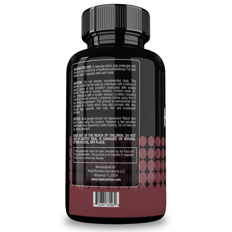 Reset Nutrition Heart Support Salud Cardiovascular 180 Cáps Sabor Sin sabor