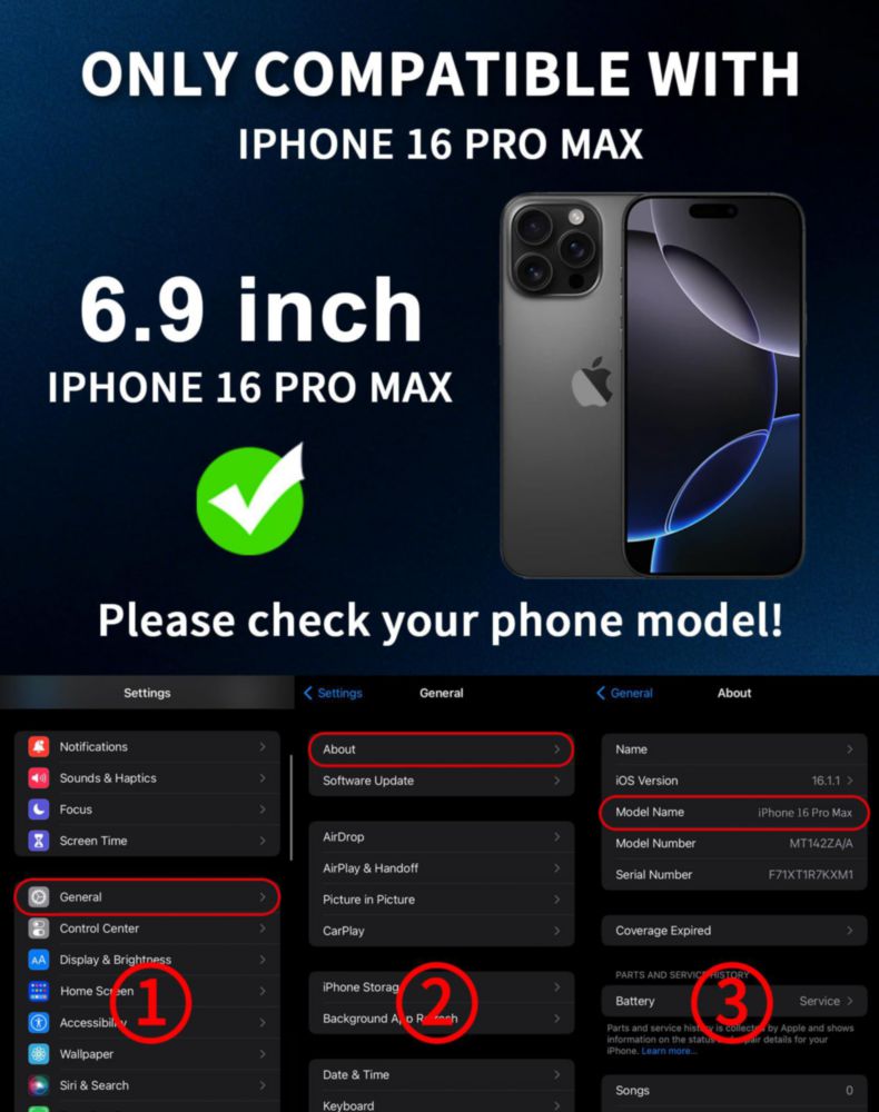 Protector de pantalla stilluxy azul para iPhone 16 Pro Max
