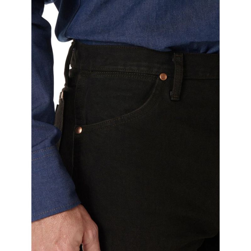 VAQUEROS Wrangler 28W x 32L Negro Chocolate Corte Vaquero