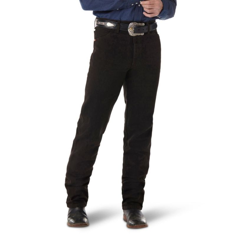 VAQUEROS Wrangler 28W x 32L Negro Chocolate Corte Vaquero