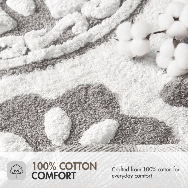 Alfombra de Baño Madison Park 51x76 cm Gris Tufted Antideslizante