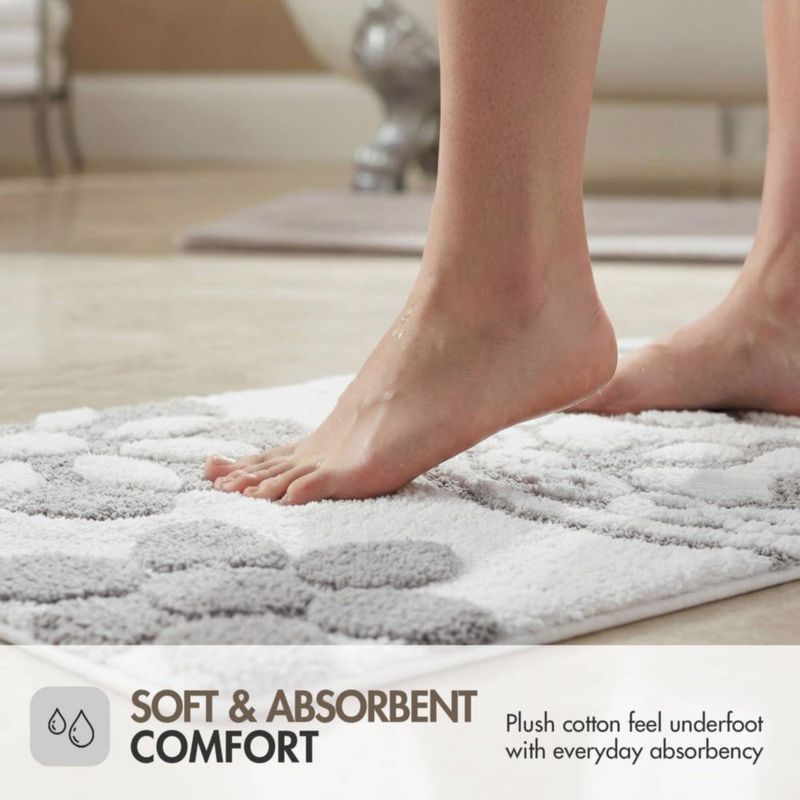 Alfombra de Baño Madison Park 51x76 cm Gris Tufted Antideslizante