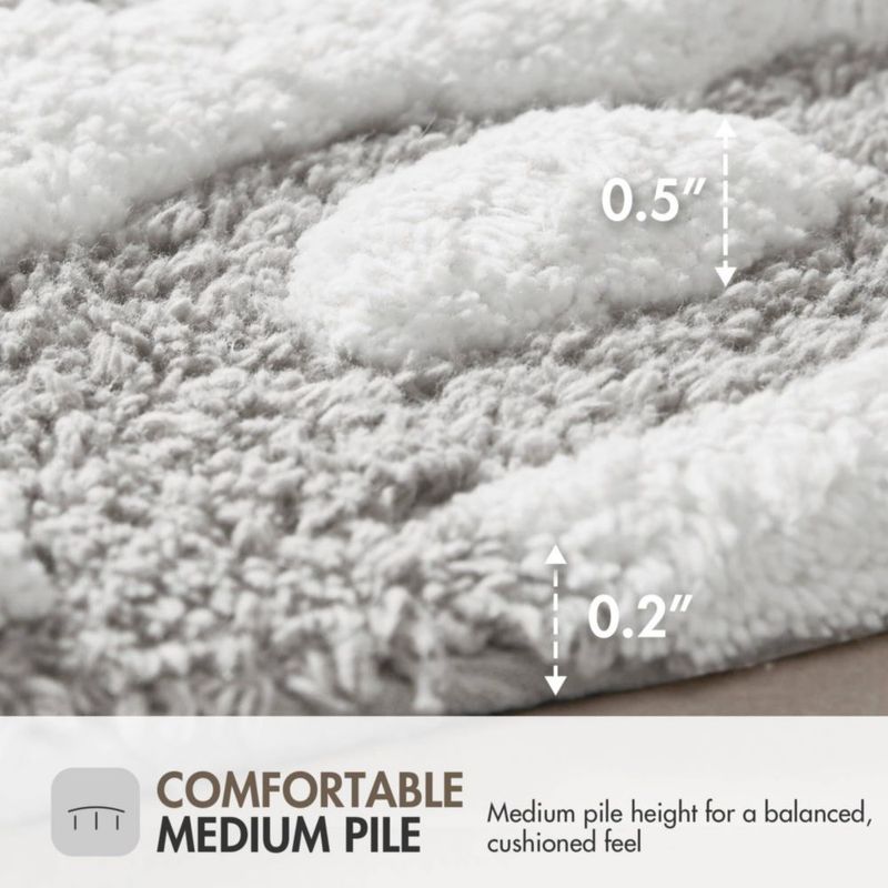 Alfombra de Baño Madison Park 51x76 cm Gris Tufted Antideslizante
