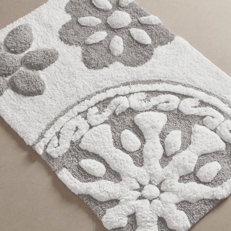 Alfombra de Baño Madison Park 51x76 cm Gris Tufted Antideslizante