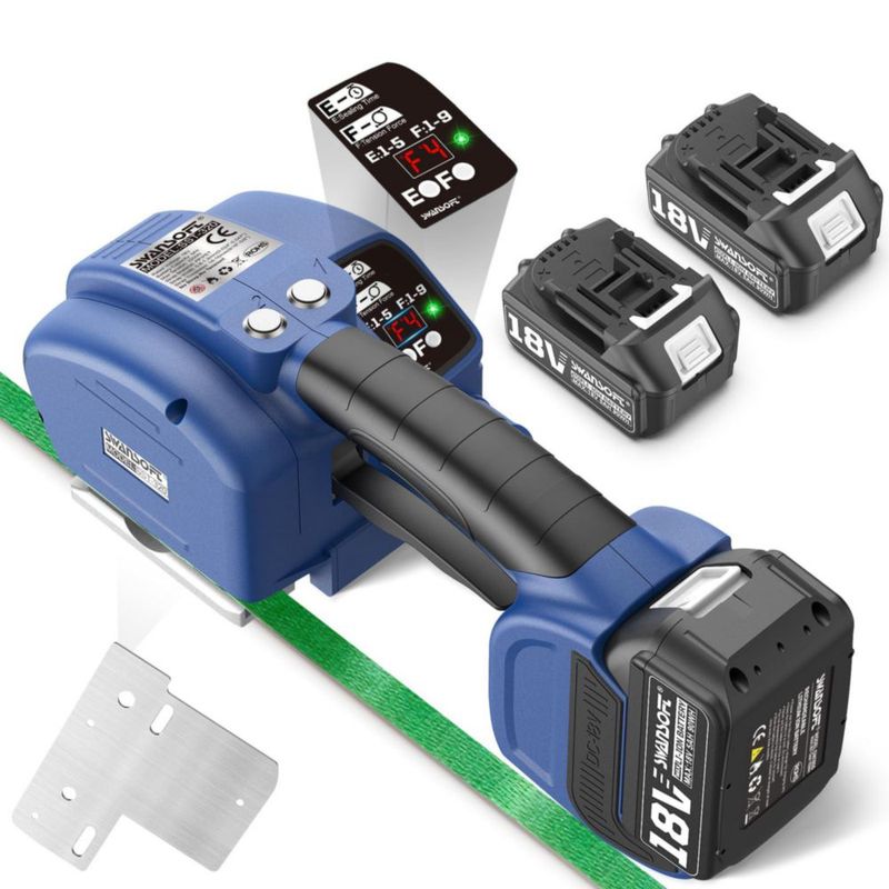 Herramienta de atado eléctrica SWANSOFT 18V 2x5Ah 14-16 cm PP/PET