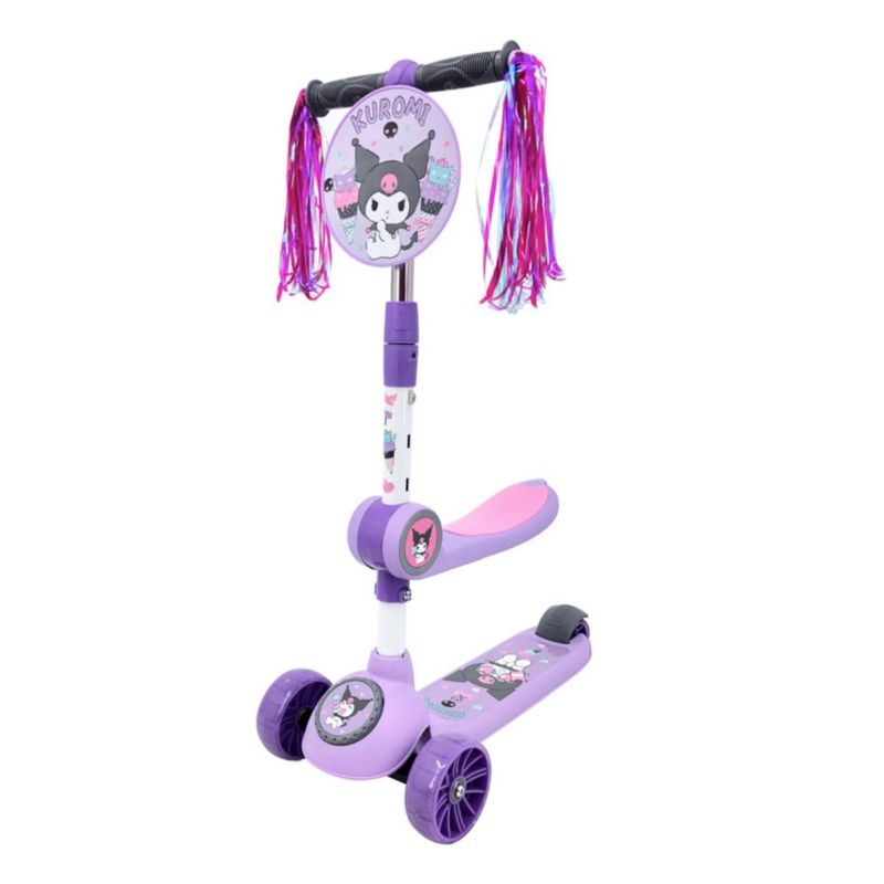 Scooter 2 en 1 con Asiento Kuromi con Luces 3 a 7 años