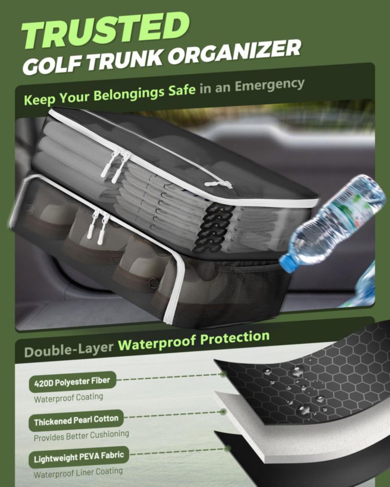 Organizador de maletero para golf BRANTMAKER para coche/SUV