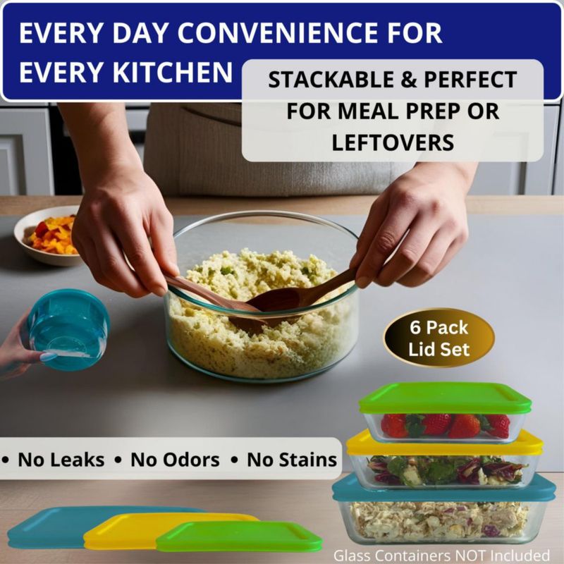 Tapas para recipientes Klare Ware – Pack de 6 (3/6/11 tazas)