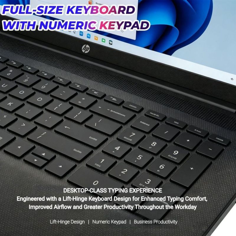 Portátil HP de 173" Core i5 120U 16 GB 512 GB SSD Wi‑Fi 6