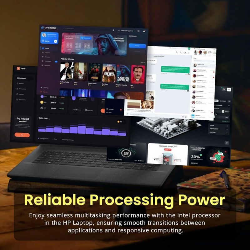 Portátil HP de 173" Core i5 120U 16 GB 512 GB SSD Wi‑Fi 6