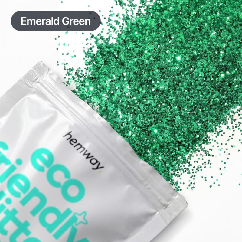 Brillantina Hemway 100 ml Verde Esmeralda Biodegradable