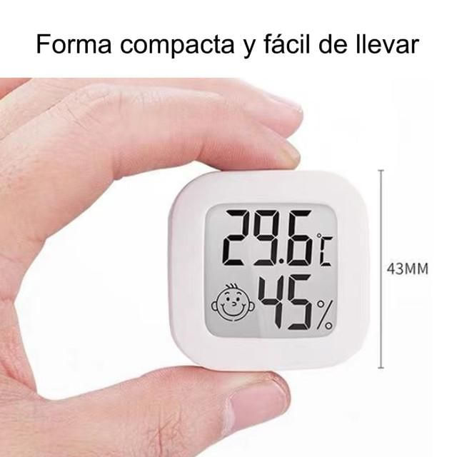 Termómetro y Higrómetro Digital con Pantalla de Tiempo,Diseño Magnético Ultrafino,Monitor de Temperatura y Humedad para Hogar.HOGAWAY