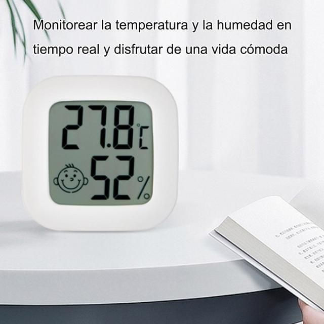 Termómetro y Higrómetro Digital con Pantalla de Tiempo,Diseño Magnético Ultrafino,Monitor de Temperatura y Humedad para Hogar.HOGAWAY
