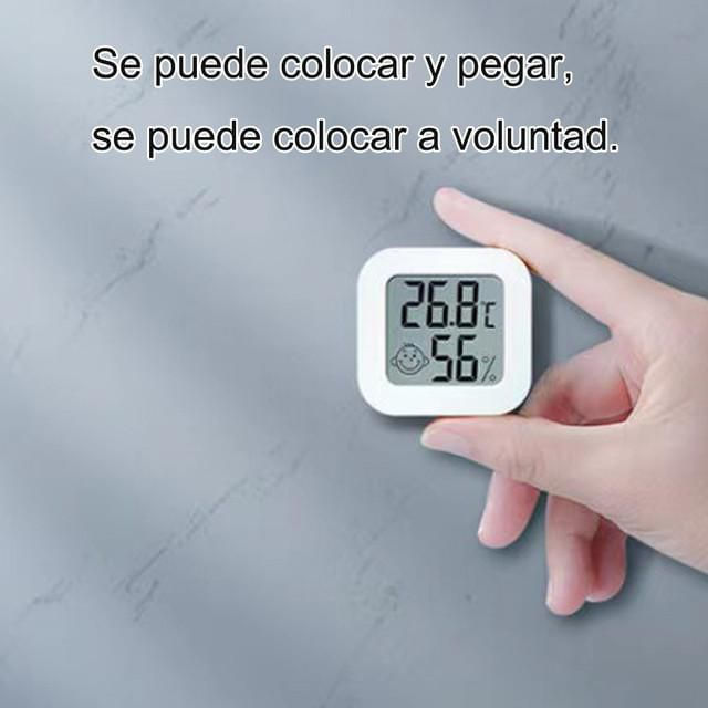 Termómetro y Higrómetro Digital con Pantalla de Tiempo,Diseño Magnético Ultrafino,Monitor de Temperatura y Humedad para Hogar.HOGAWAY