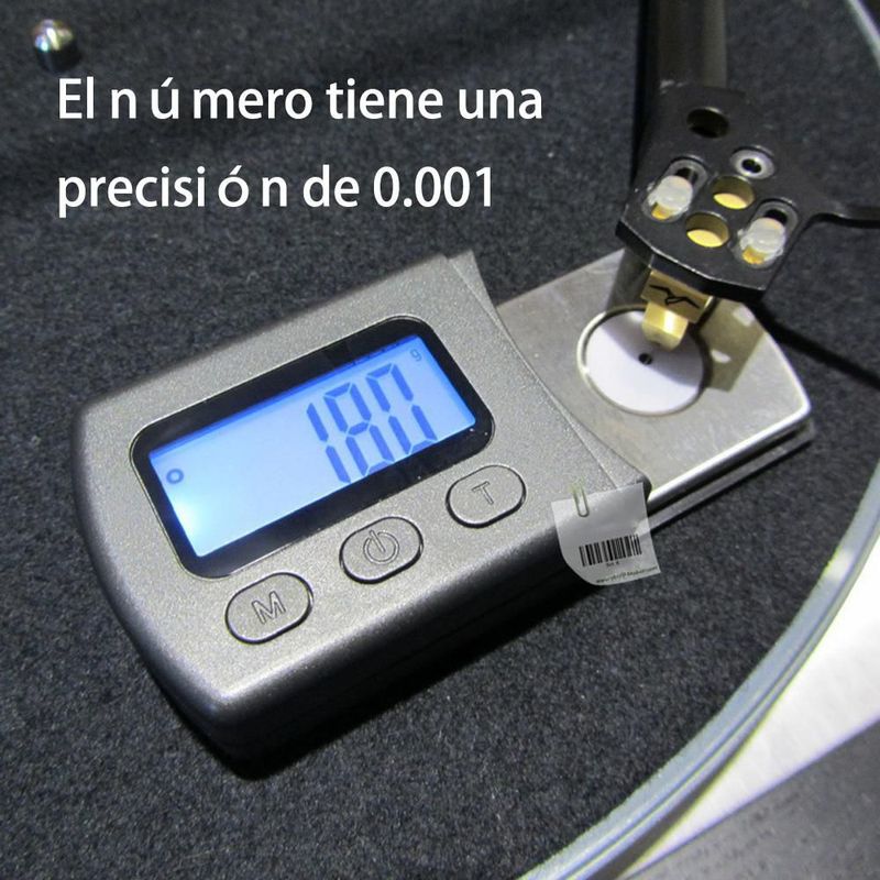 Báscula de Presión para Aguja de Tocadiscos,Medidor de Fuerza de Seguimiento de Vinilo,Precisión de 0.01g para Calibrar la Aguja.HOGAWAY