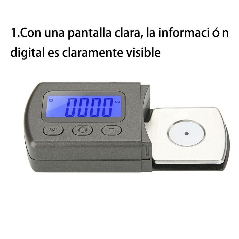 Báscula de Presión para Aguja de Tocadiscos,Medidor de Fuerza de Seguimiento de Vinilo,Precisión de 0.01g para Calibrar la Aguja.HOGAWAY