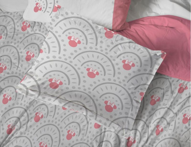 Juego de cama Jay Franco tamaño completo 7 piezas Minnie Mouse gris