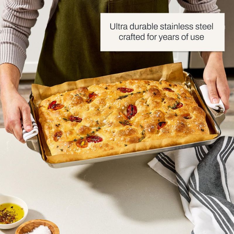 Bandeja para hornear All-Clad 25 cm × 38 cm de acero inoxidable