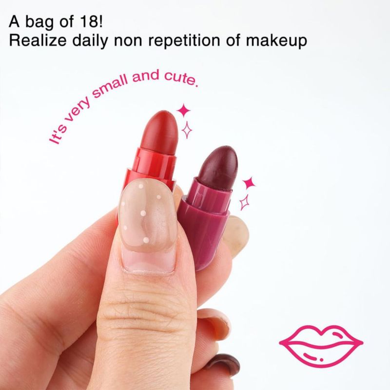 Set de Labiales ADMD 18 Colores Acabado Aterciopelado Mate 252 g