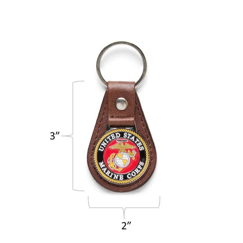 Llavero OODA USMC de Cuero 8 cm Marrón