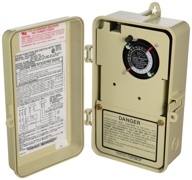 Interruptor de Aire Intermatic RC2343PT con Temporizador de 24 Horas