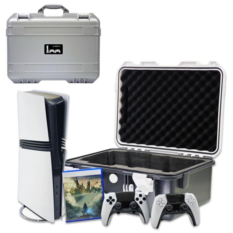 Estuche de viaje Luck&Link PS5 Pro impermeable negro/blanco