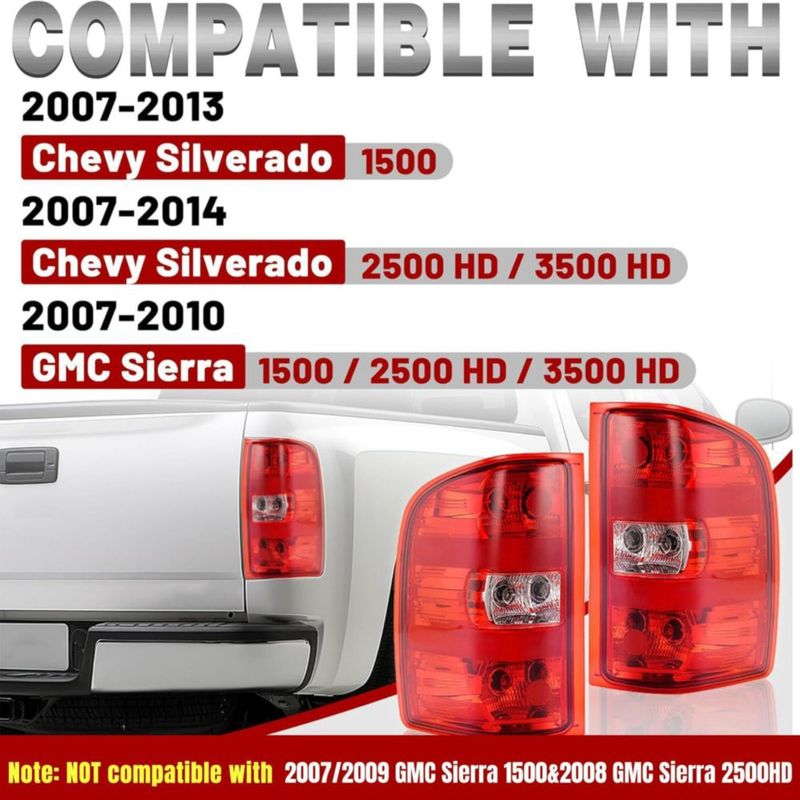 Luz trasera HECASA para Silverado/Sierra 2007-2014 con bombillas