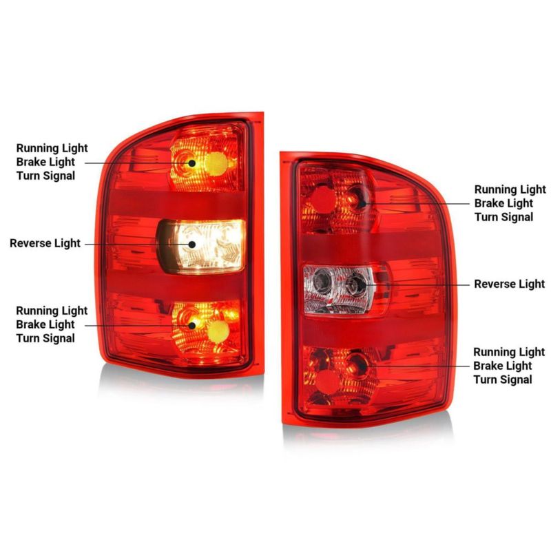 Luz trasera HECASA para Silverado/Sierra 2007-2014 con bombillas