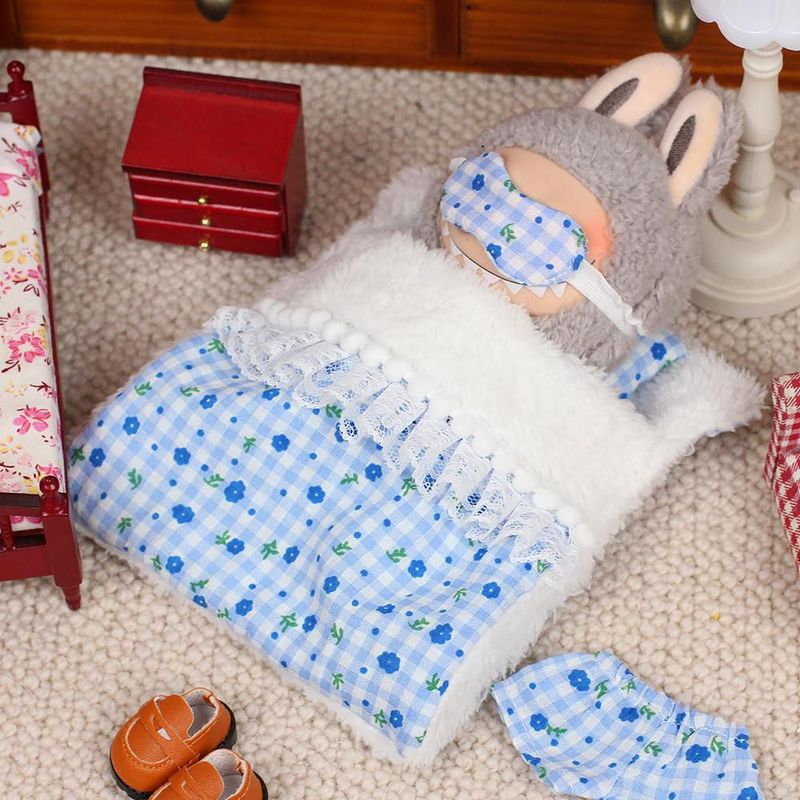 Juego de ropa de cama Mianyean para muñecas de 17 cm – Conjunto acogedor regalo ideal