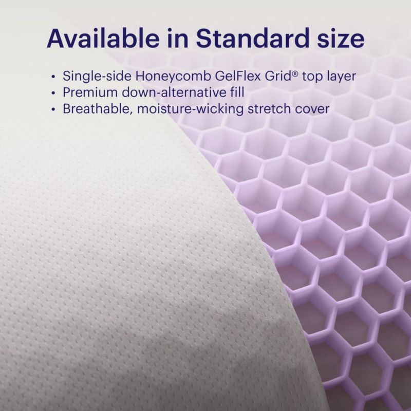 Almohada Purple Standard de 59 cm con GelFlex Grid refrescante